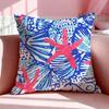 Fashion L-Lilly Pulitzer Cushion Cover Breathable Linen Pillowcase Summer Odorless Eco-Friendly Invisible Zipper Washable