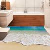 Add A Splash To Your Space With 3D Beach Ocean Floor Stickers Demonstrating Great Adhesive Strength And Durability