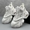 Men's Chunky Sneakers Fashion High Top Leather Casual Shoe Height Increasing Platform Shoes for Men Vulcanized Shoes Man Shoes