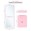 A60zcompact Mini Vanity Folding Cosmetic Mirror With Lights Hand Held Small Pocket Travel Makeup Mirror 2X Magnifyingmay