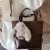 Casual retro simple shoulder bag fashionable personalized messenger bag winter new women's trend bucket bag