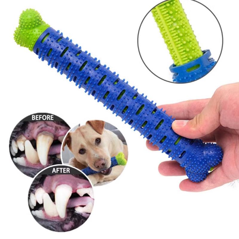 Pet Teeth Grinding Rod Detachable Dog Simulation Bone Shape Toy Cat and Dog Bite Training Teeth Cleaning Interactive Bite Resistant Pet Supplies