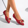 Flat Heel Single Shoes Square Buckle Spring New Pointed Toe Flat Shoes Women