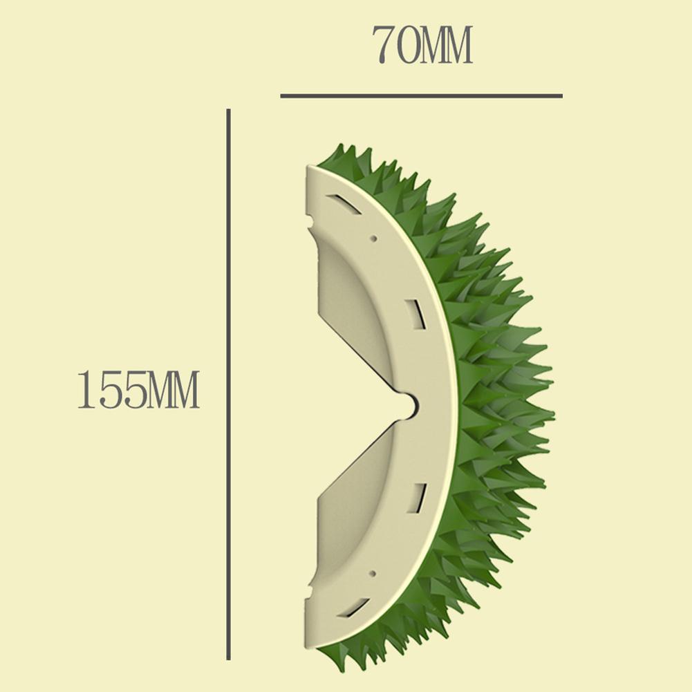 Durian Shape Cats Rubbing Toys with Cat Mint Rubs Face Brush Tooth Cleaning Hair Remover Brush Interesting Pet Grooming Supplies