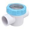 Check Valve 50mm 2 Ways G1 1/2 Water Hose Backflow Preventer With Transparent Mirror Pipe For Swimming Pool Filter