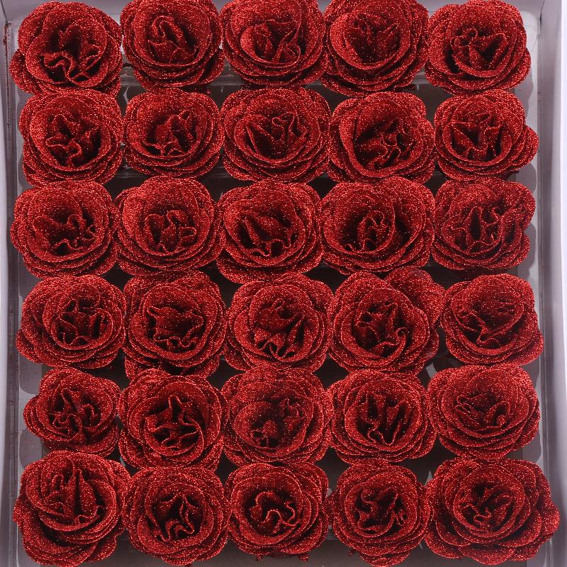 Rose Gold Crystal Glitter Blue Enchantress Flower Bouquet DIY Kit for Valentine's Day