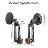 Rotatable Camera Phone Holder Cold Shoe Mount 1/4 Threaded Base For Smartphones Double Joint Adjustment System