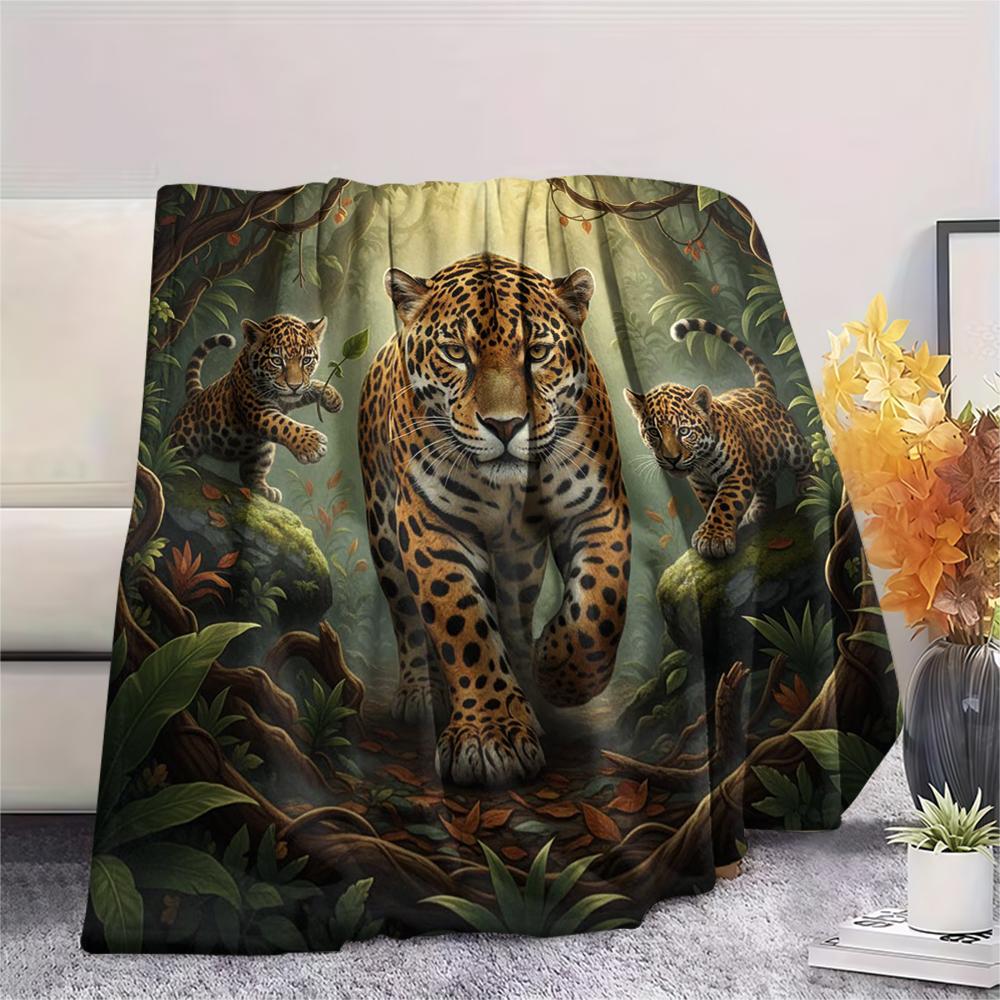 1Pc Cartoon Print Flannel Blanket, High Quality Comfortable for All Seasons, Home Decor, Warmth and Comfort, Perfect for Christmas Birthday Gift