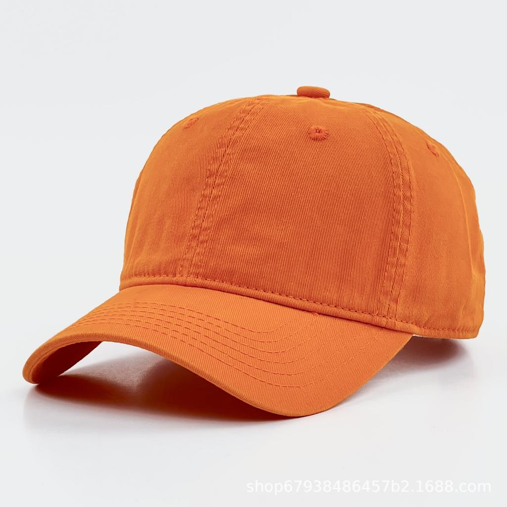 Light plate pure cotton cap men's and women's four-season sunscreen sunshade casual versatile washed baseball cap Europe and America