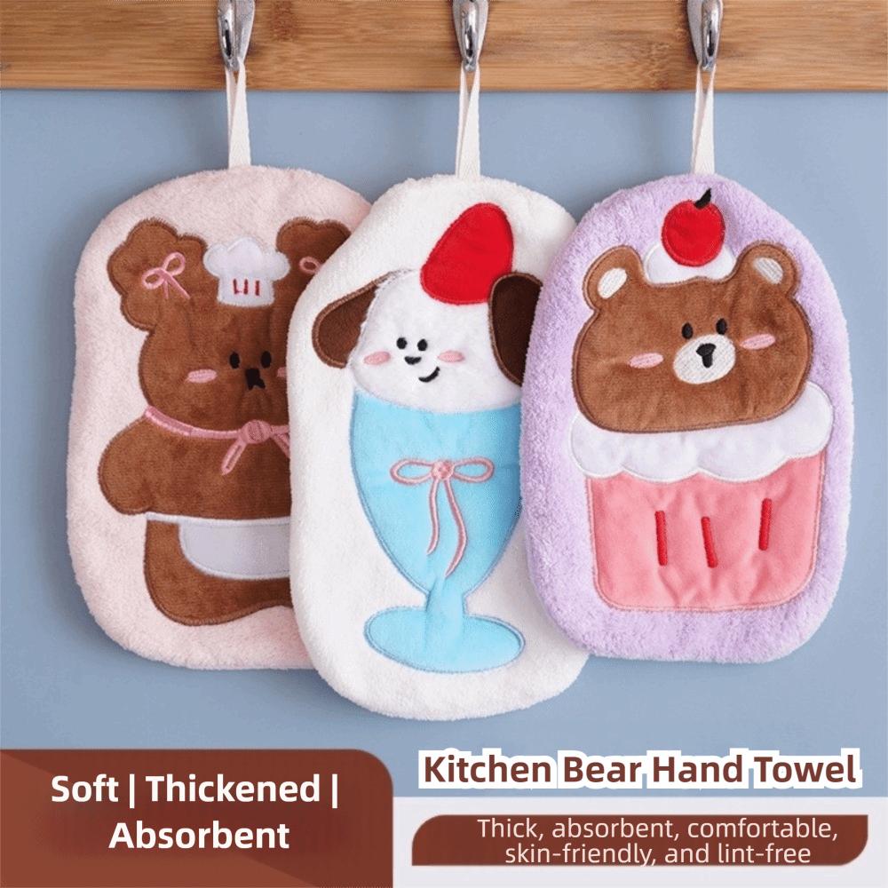 Thickened Toilet Handkerchief Water-absorbing Washcloth Cute Bathroom Kerchief  Household