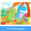 15*11cm Montessori Wooden 3D Puzzle Cartoon Animal Intelligence Jigsaw Game Early Learning Educational Toys For Children