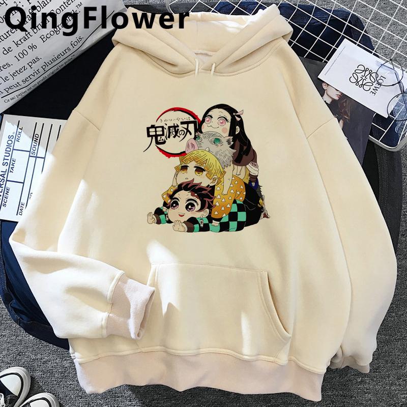 Drăguț Demon Slayer Anime Hanorac pentru femei Rengoku Kyoujurou Estetică Kawaii Kimetsu No Yaiba Nezuko Hanorac unisexga pentru femei