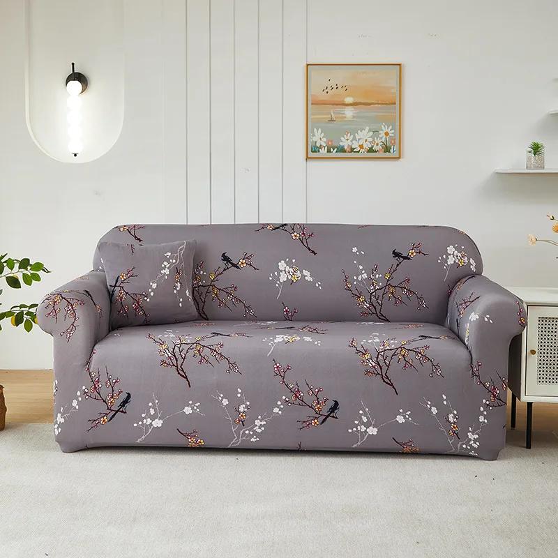 

Armchair Corner Sofa Cover Leaves Stretch Sofa Cover Couch Cover Slipcovers Chaselong Protector for Pets and Kids Fully Wrap Pillowcase