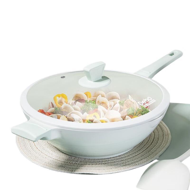 

Debo 32CM Titanium Alloy Non-Stick Wok