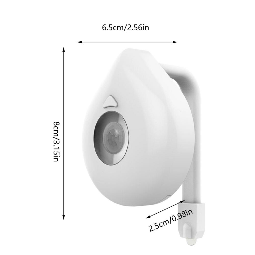 

Меняющий цвет туалетный светильник Светодиодный светильник для унитаза для ванной комнаты Умный туалетный светильник Светильник на батарейках Для дома Квартиры Отеля белый