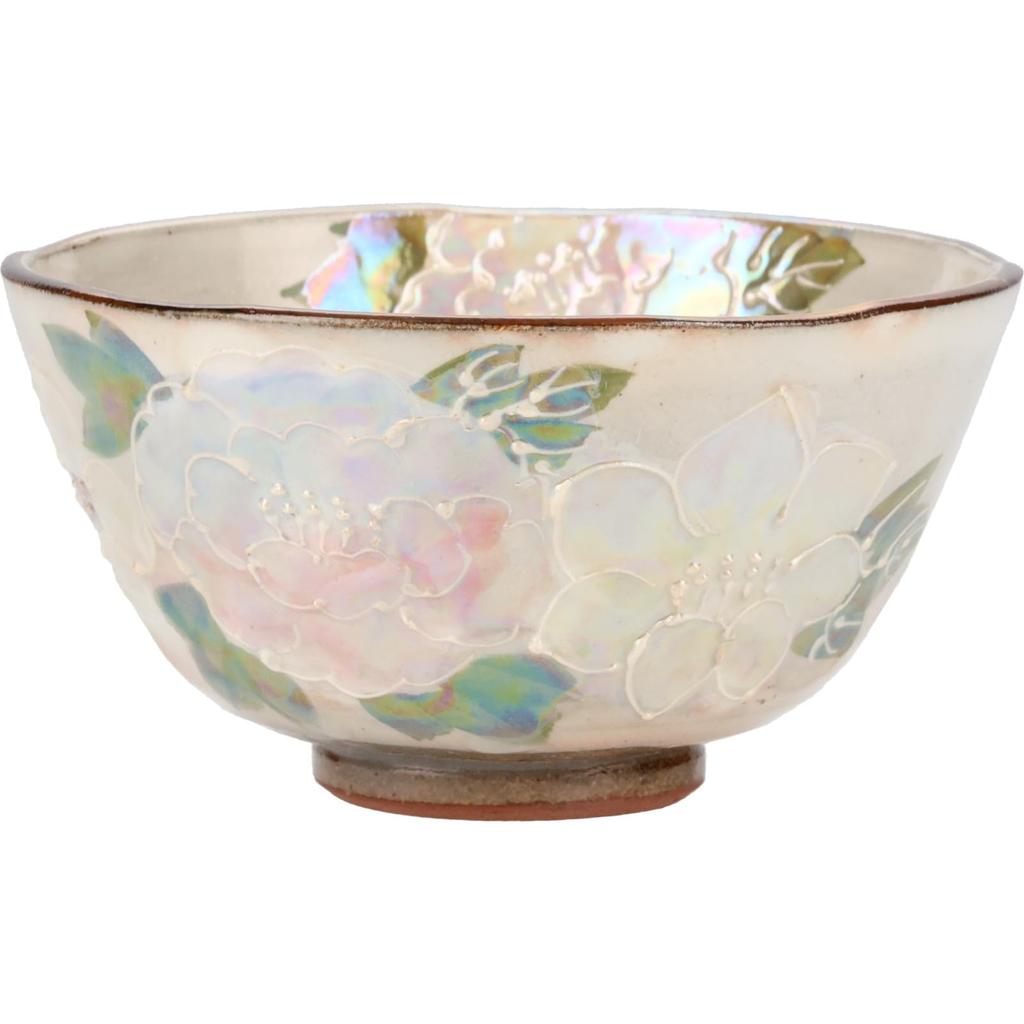 Kyoyaki, Kiyomizu-yaki, Shunzan Kiln, Tea Bowl/Rice Bowl, Approx. 12 X 6 Cm, Luster Flower Pattern, Made In Japan, Product Number 276072