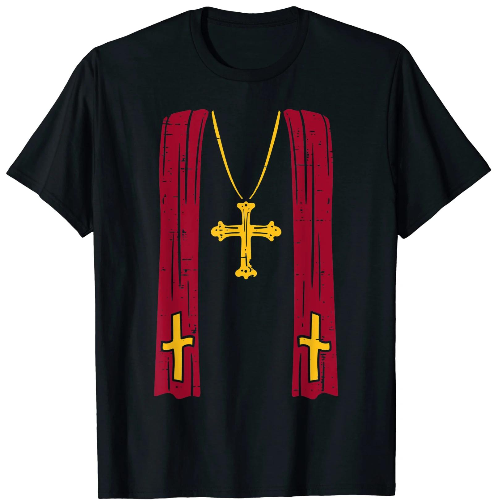 Pope Minister Costume Funny Halloween Religious Catholic T-Shirt. Summer Cotton O-Neck Short Sleeve Mens T Shirt New S-3XL - ... S разноцветный