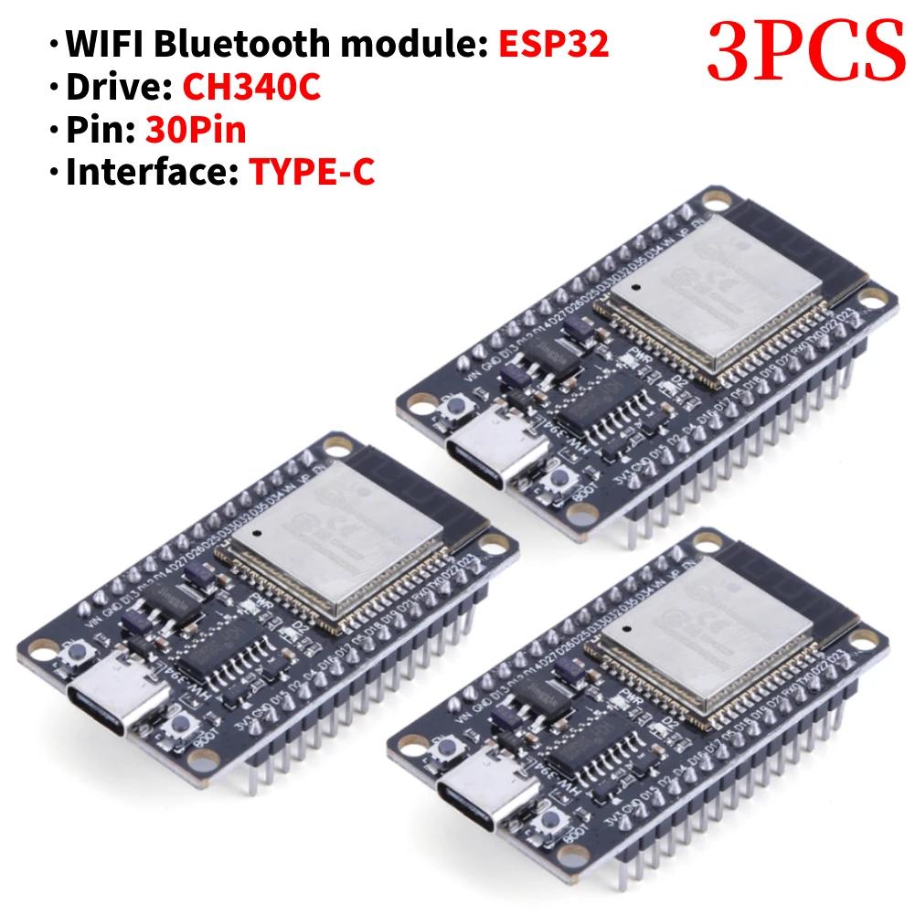 1-3Set ESP32 32 CH340C Development Board TYPE-C Micro USB WiFi+Bluetooth Ultra-Low Power Consumption SPI Wireless Module