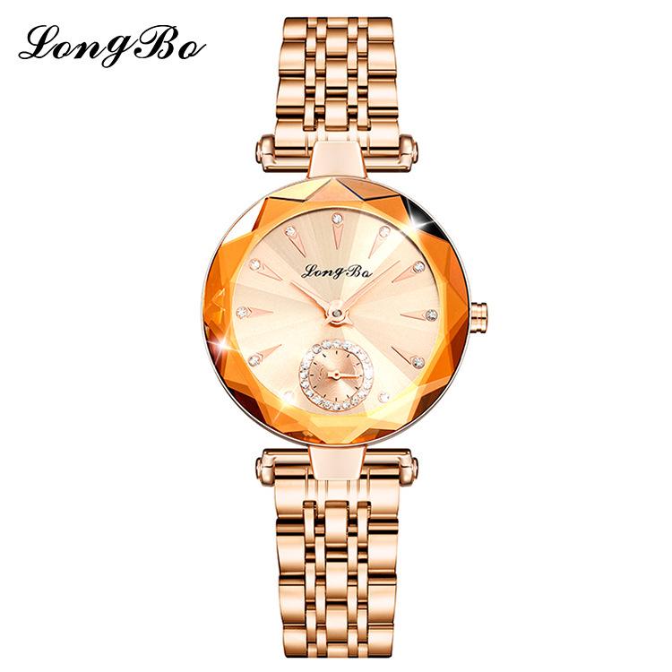 Longbo Women's Waterproof Fashion Quartz Watch with Live Broadcast and Minimalist Design