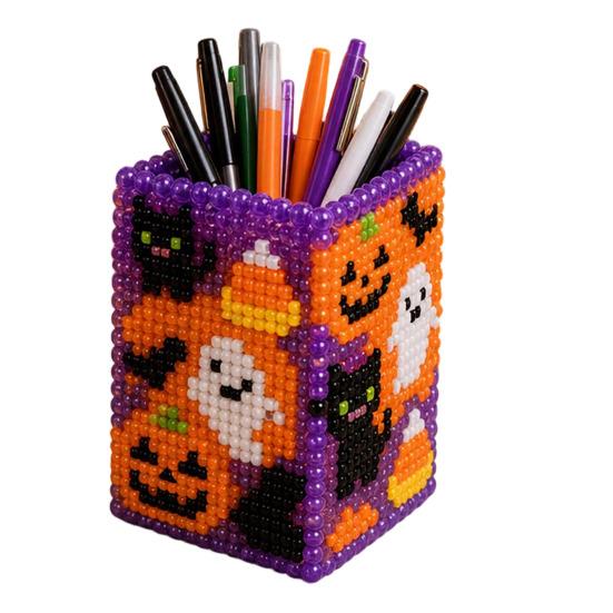 3D Beaded Pen Holder Kit, DIY Tiny 3D Pencil Holder Bead Embroidery Kit, DIY Pencil Organizer Beading Crafts, Cute Bead B