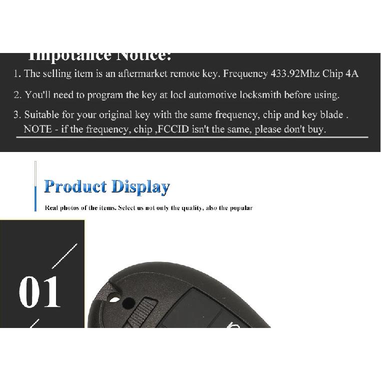 Jingyuqin Fobik GQ4-53T Afstandsbediening Autosleutel 433MHz PCF7961M 4A Chip voor Jeep Cherokee Sport KL 2014 2015 2016 2017 2018 2019 Fob