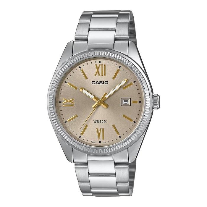 Casio Standard Analog Watch: Beige MTP-1302DD-9AVDF, Beige, Modern