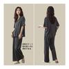 [PeiYA] Women's pajamas short sleeves long pants 100% cotton top and bottom suit loose summer loungewear