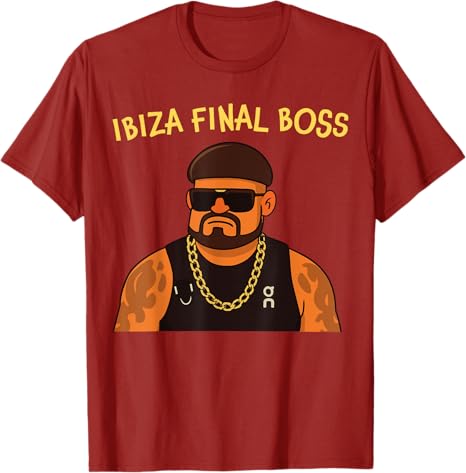 Ibiza Final Boss Funny Viral Meme Club Partying Summer Fashion TShirt Hip Hop Streetwear Tee Novelty Gift Y2k Design Rock Tops S