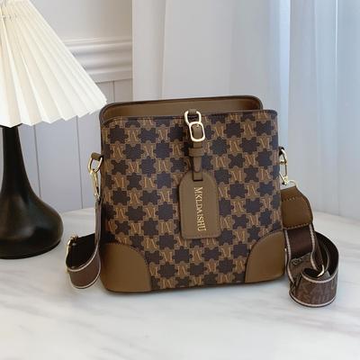 Large Capacity PU Leather Women's Shoulder Bag High-quality Women's Bucket Bag Lady's Gift Fashion