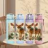 1PC Fawn Deer Autumn Leaf Print 750ml Color Plastic Sports Water Bottle Leakproof Flip Straw Lid Suitable for Sports Office Home Use