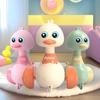 Kids Walking Duck Toy Press Go Inertial Drive Pull Back 360 Degrees Rotatable Head Duck