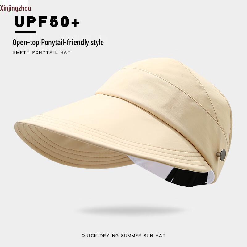 Ponytail-Friendly Open-Top Sun Visor One Size
