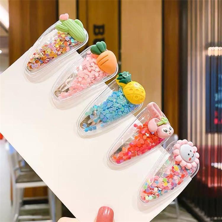 5Pcs/Pack Fashion Korean Children Hair Clips Sweet BB Hair Pins Cute Fruit Animal Baby Accessories