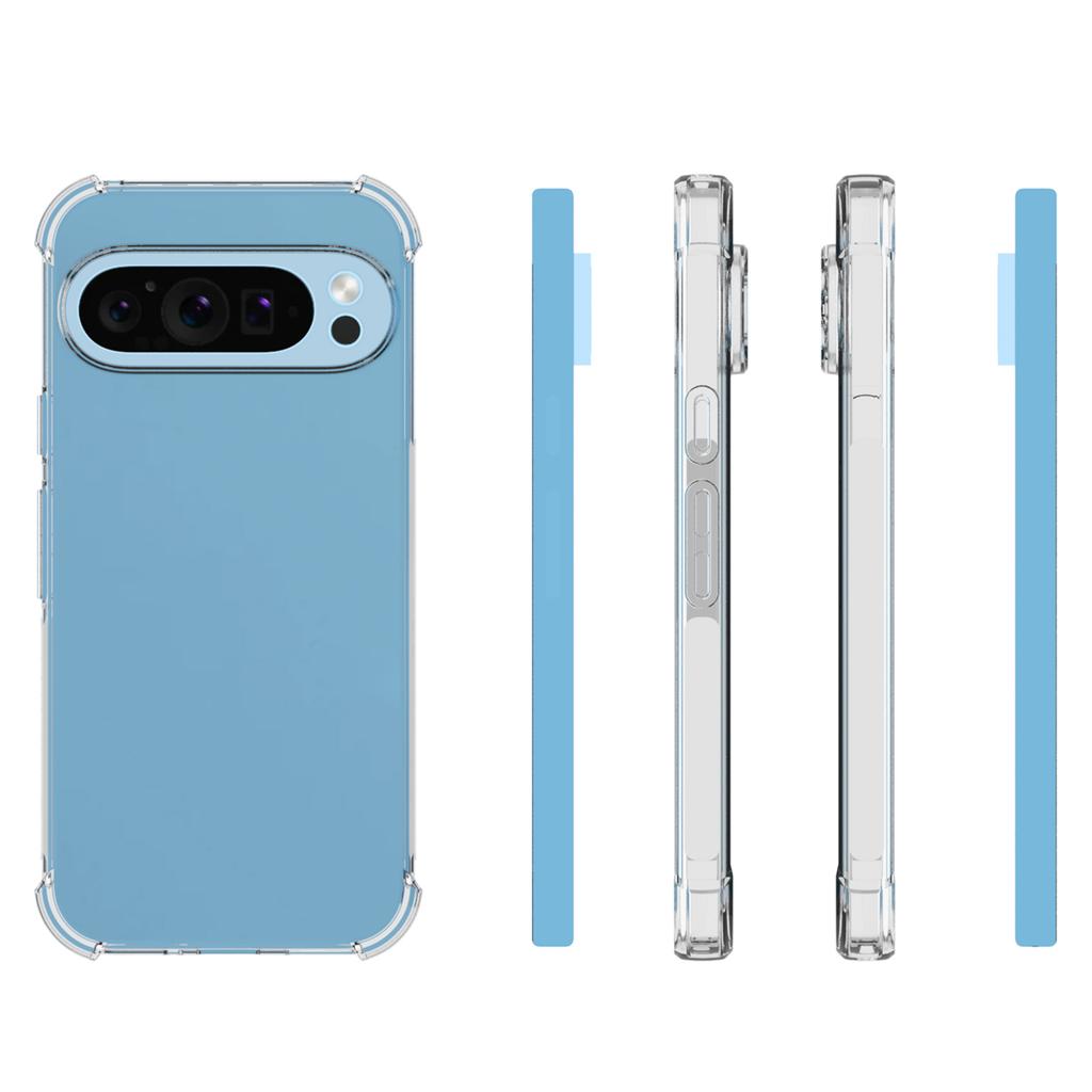 IDEWEI Für Google Pixel 9/Pixel 9 Pro Klare Rückseite Weiche TPU Handyhülle Transparente Handyhülle