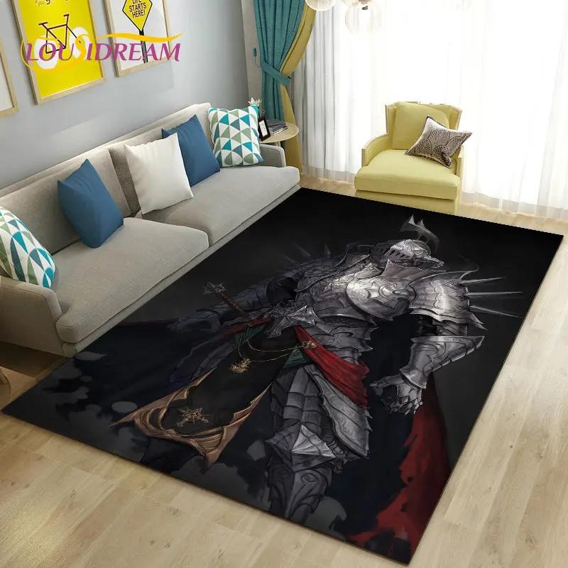 Knight Templar Cavalier Crusaders Game Area Rug Large,Carpet Rug for Living Room Bedroom Sofa Doormat Kitchen,Non-slip Floor Mat