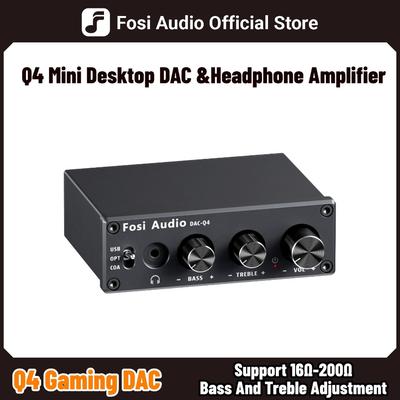 Fosi Audio Mini Stereo USB Gaming DAC & Headphone Amplifier Audio Converter Adapter for Home/Desktop Powered/Active Speakers