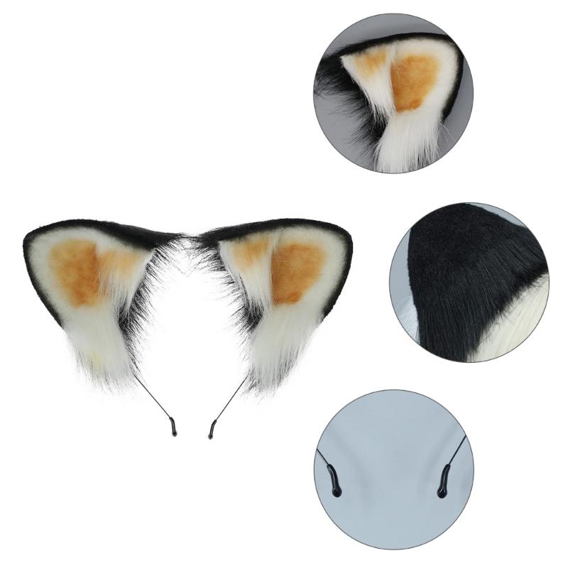 Tonåringar Plysch Mindre Panda Öra Pannband Karnevaler Cosplay Anime Karaktär Hårband