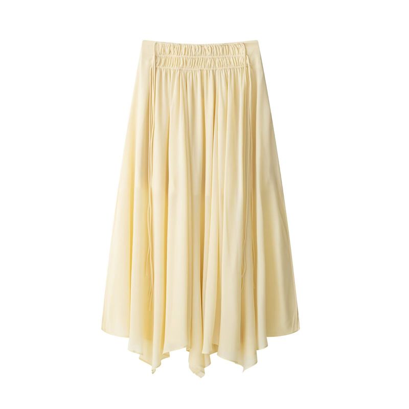 

Kaslead New Arrival Women s Clothing Fashion Style Fashion V Neck Long Sleeves Shirt Dress Skirt 1284891 1284971 Yellow overskirt L