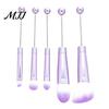 Eye Shadow Brushes 5Pcs Beadable Makeup Brush Set, DIY Cosmetic with Blank Bar, Women Tools Contouring Concealer Eyebrow Foundation for Girls
