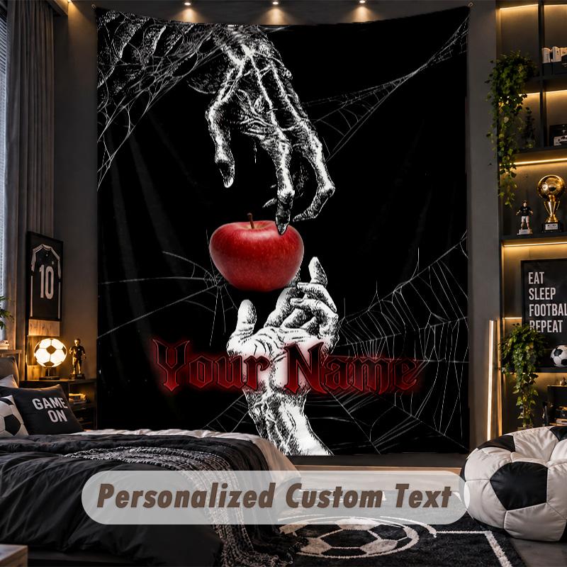 Personalized Wall Tapestry,Death Note Custom Printed Name, Fabric Wall Art For Indoor Room Backdrop