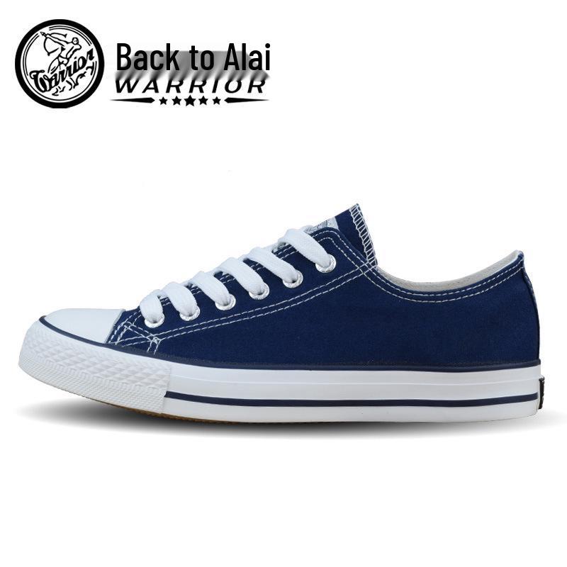 Men's Classic Black & White Low-Top Canvas Sneakers - Versatile, Casual, and Stylish Board Shoes for Spring