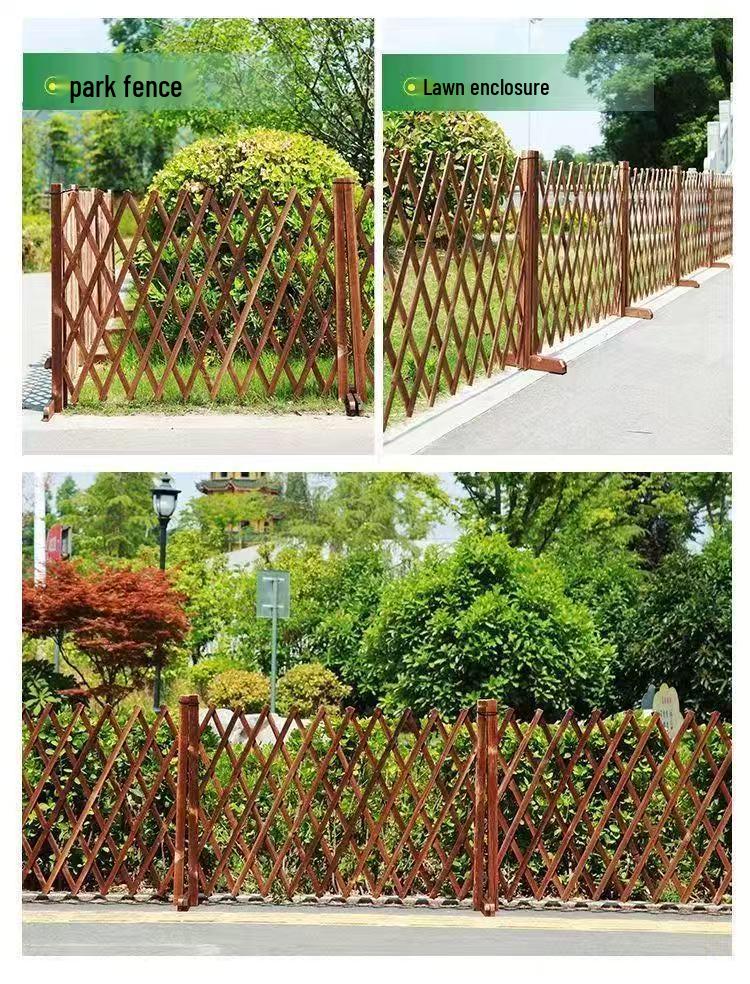 Zewnętrzne antykorozyjne rozsuwane drewniane ogrodzenie do ogrodu, na podwórko, na balkon wewnątrz i jako kojec dla psa.