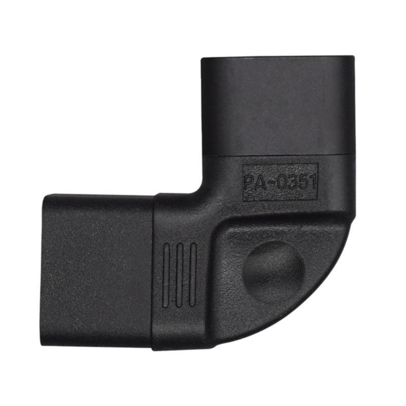 Heavy Duty C14 to C19 Power Cord Adapters 10A Input 15A Output 90 Degree Bend PDU Converters for Industrial Devices