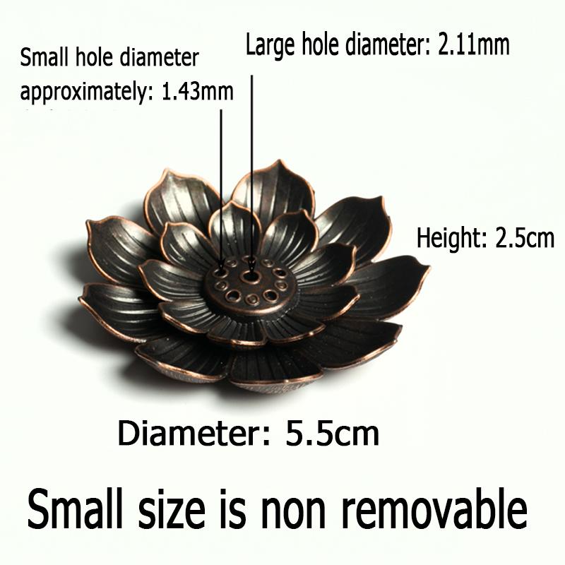 

1PCS Lotus Flower incense burner holder wax melt burner Censer Temples Buddhism Lotus Line Incense Plate incense stand XX001