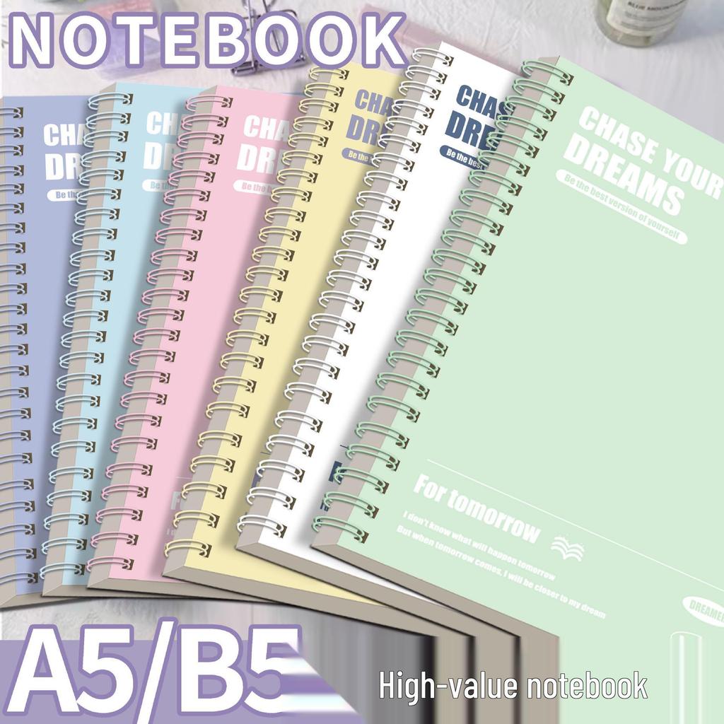 Super Thick Spiral Notebook B5, Lined, High Appearance A5, Perfect for High School Exam Prep.