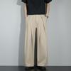 Summer New Three-dimensional Pleated Wide-leg Loose Suit Pants Men's Silhouette Non-ironing Casual Straight Trousers Men