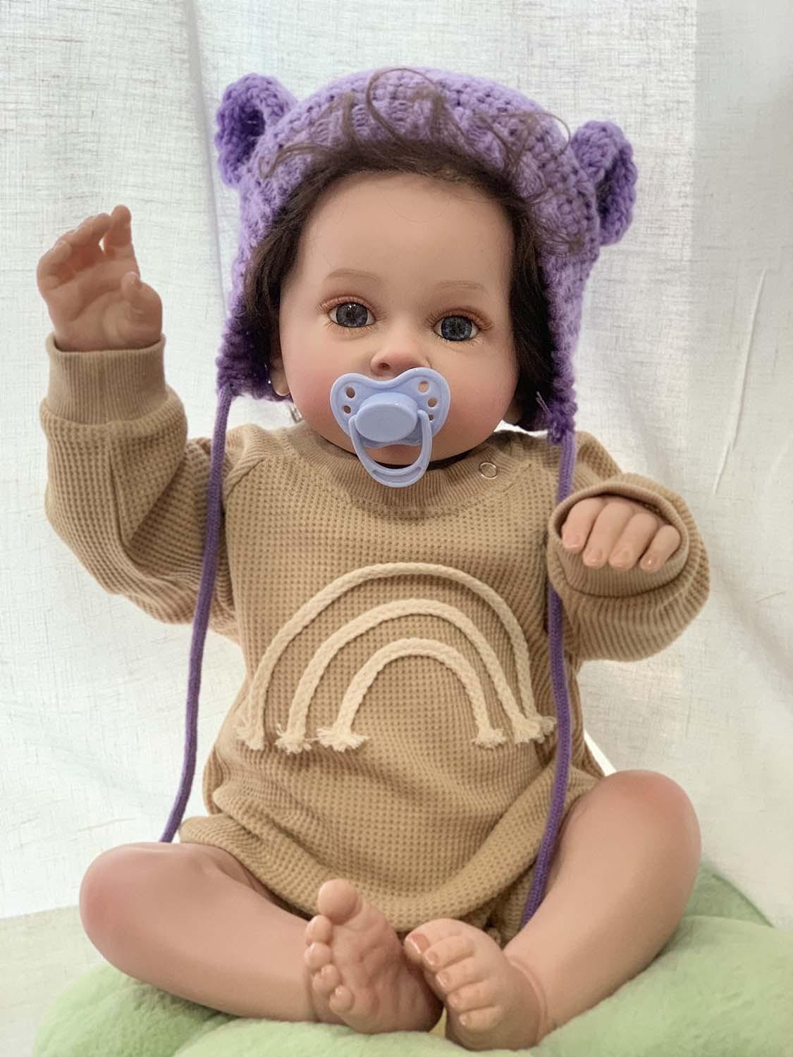 

Куклы Reborn, моющиеся силиконовые виниловые куклы, мягкие клеевые игрушки-компаньоны, праздничный подарок коричневый