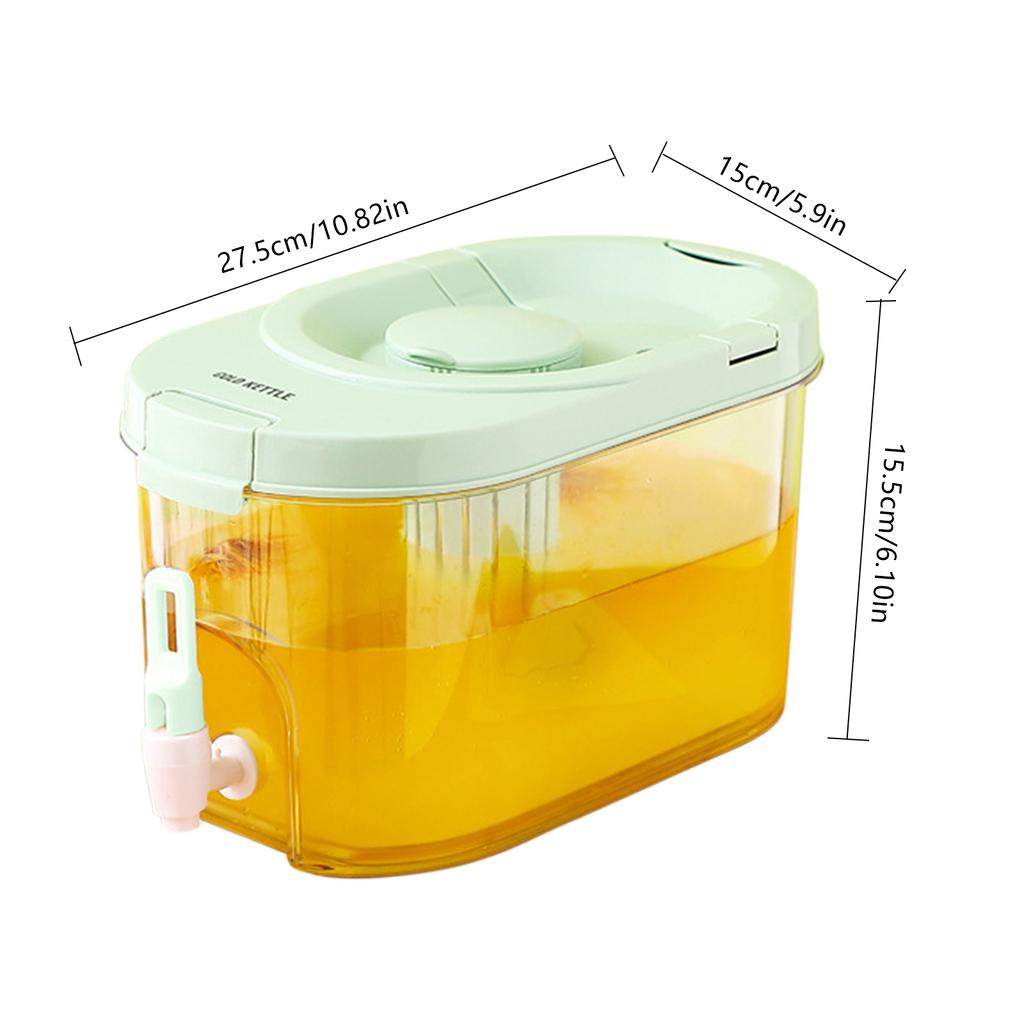 4L Iced Beverage Container with Faucet Refrigerator Juice Milk Beer Containers Large-capacity Leakproof Drinkware for Home Party