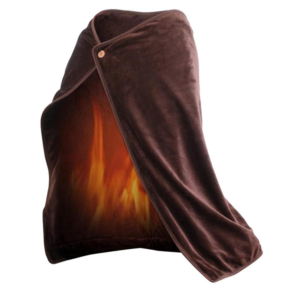 Heated Shawl USB Heated Shawl Heated Blanket Winter Electric Throw Blanket Soft Thicker Heating Blanket Throw With Buckle Heat
