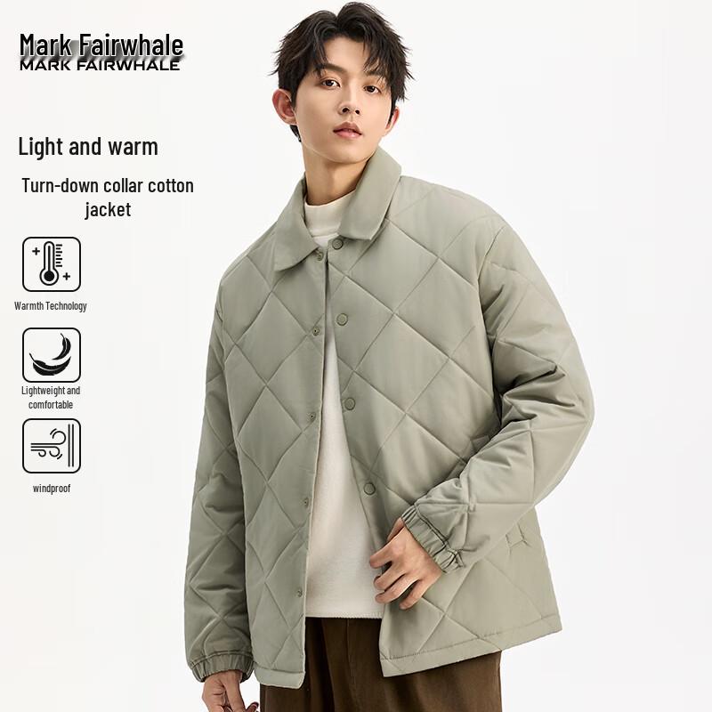 

Mark Fairwhale Men s Casual Lapel Padded Jacket 3XL